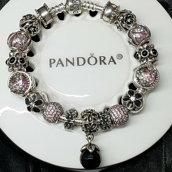 Authentic Pandora Bracelet with Authentic Charms - Picture 1 of 8
